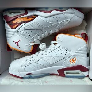 Youth size 5 MVP (GS) Jordan’s: White/Cardinal Red